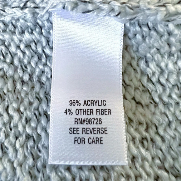 Sonoma Women’s White/Gray Full Zip Knit Cardigan Sweater Plus Size 1X GUC - Picture 6 of 7